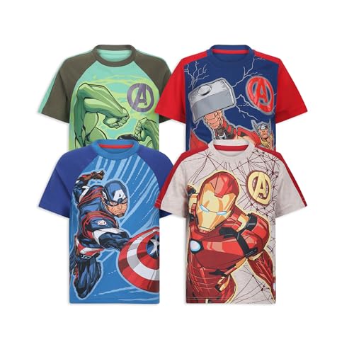 Marvel Boys Avengers Boy's 4-Pack Superhero Short Sleeve Tee Shirt SetMarvel Avengers Boy's 4-Pack Superhero Short Sleeve Tee Shirt Set
