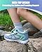 R CORD Girls Hiking Boots Kids Hiking Boots Outdoor Walking Tennis Boots Waterproof Non Slip Fashion Sneakers Turquoise 12 Little kid