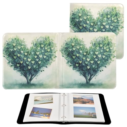 Álbum de Fotos Autoadhesivo DIY Scrapbook Álbum San Valentín Árbol de Corazón Verde Encuadernador de 3 Anillos Libro de Fotos 40 Páginas 8x10 para Memorias miniatura 2