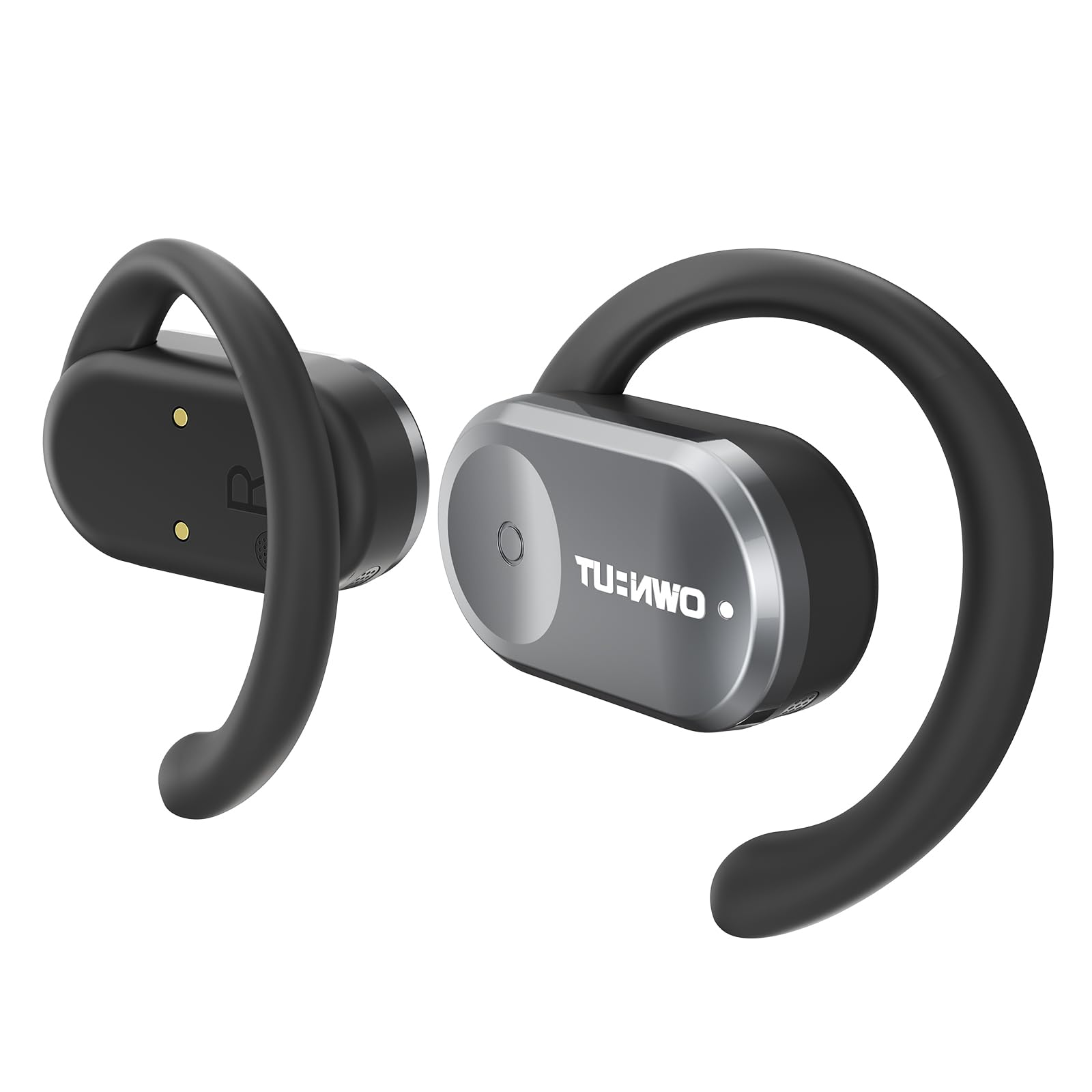 Open Ear Kopfhörer Bluetooth 5.3, Touch-Steuerung Kabellose Sport Kopfhörer Ohrhörer, Wireless Earbuds Audio-Exzellenz mit Open Bass, 50 Stunden Laufzeit, Begleiter im Büro, Freizeit & Sport