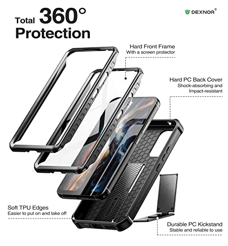 Coque Samsung A34 5G antichoc robuste avec béquille arrière noire