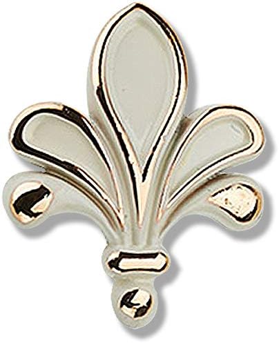 10 Pack MOOD.SC Chic Shabby Lvory White Fleur De Lis Knobs Drawer Dresser Pulls Handle Cupboard Knobs Kitchen Cabinet (10, Knob)