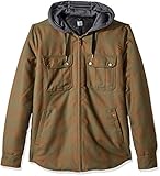 Taschen: Handwärmertaschen Quiksilver Herren Hemd Connector Riding Snowboard Ski isoliert Flanell Shirt - Braun - X-Klein