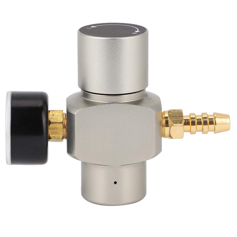 Regulator CO2 do Mini Beczki, Manometr do Nalewaka do Piwa ze Stali Nierdzewnej 0-3 bar z Adapterem 9,5 mm i Króćcem 8 mm do Domowego Piwowarstwa