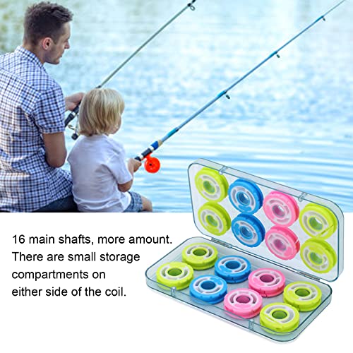 Agatige Silikon-Hauptspulenbox mit 16 Wellen Doppelrillen-Angelschnur-Aufbewahrungshalter Angelschnurspule – Bild 7