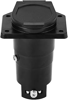 Tomada de energia 7 pinos adaptador de plugue de reboque conector de plugue de reboque 7 pinos redondo para reboque de 7 vias adaptador de soquete de lâmina de 7 vias conector de fiação para reboque de caravana