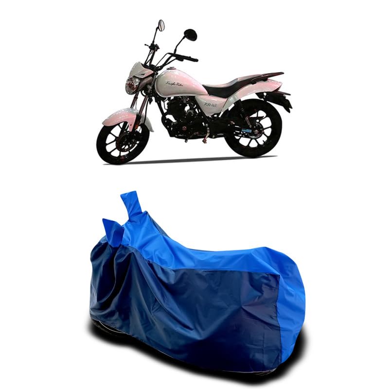 Image of DUFFEL-Two Wheeler Bike Body Cover Compatible for Aftek Royal Plus Heat Protectio /UV-Rays /Birds Dropping /DustProof /Waterproof All Variants [Nevay Blue]