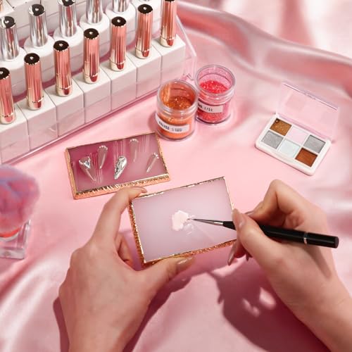 Set 2 Paletas de Resina para Arte de Uñas con Borde Dorado miniatura 4