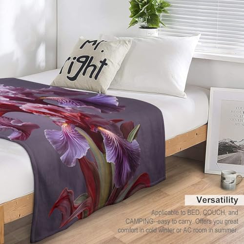 Manta de franela con flores extrasuave textil de cama y sofá de 130x180 7