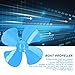 Culnflun 4 Blades Propeller 60mm ABS Plastic Boat Propeller Replacement for DIY Toy Accessories Remote Control Car Model 10Pcs Set (Blue)