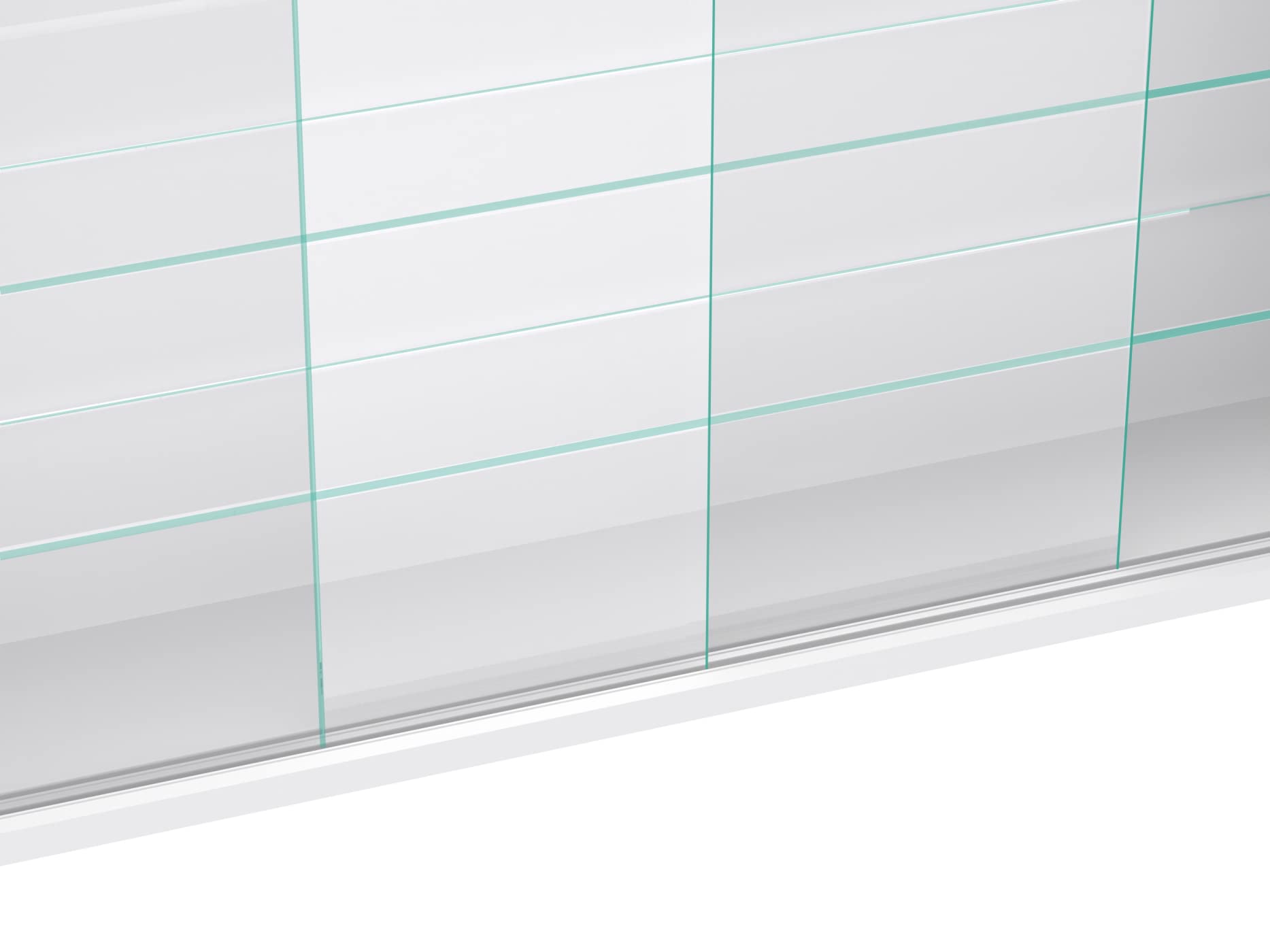 Vitrina vitrina de pared colgante de pie - puertas correderas - 75 x 55 x 14 cm