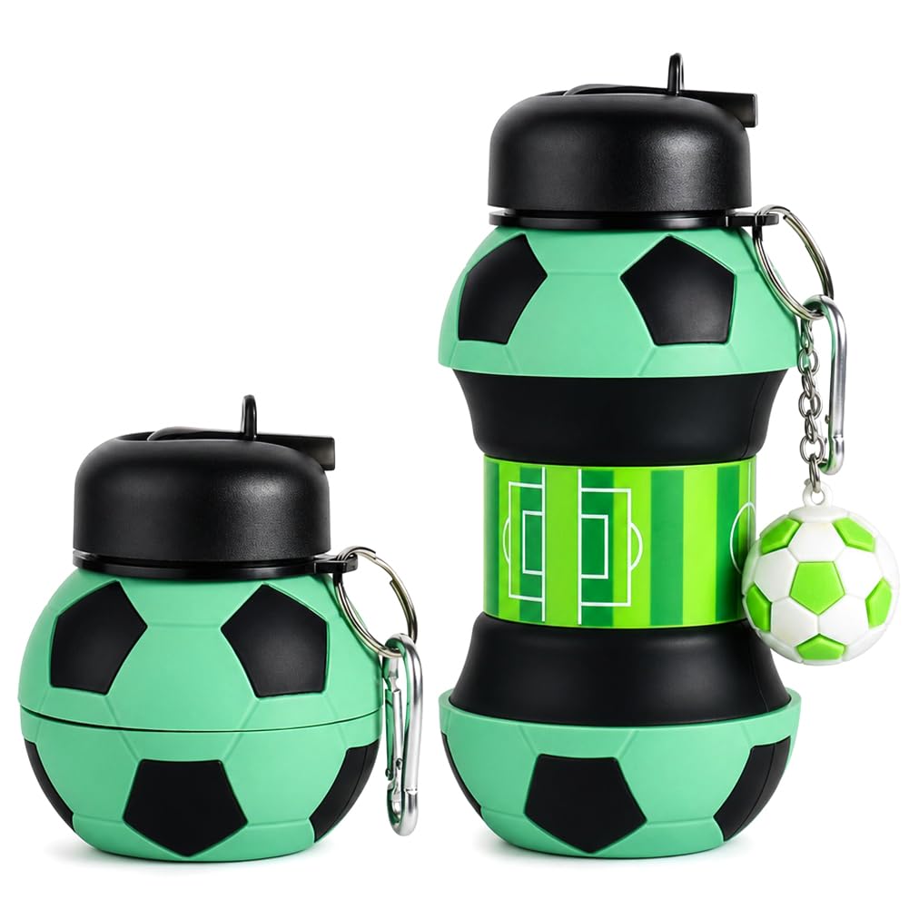 MYPPRFC Football Collapsible Water Bottle, Football Gifts for Boys, 550ml ﻿