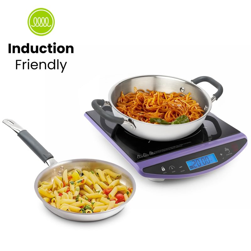 Image of Allo Stainless Steel Triply Cookware Set | Kadai with Lid (20 Cm /1.5 L)+ Fry Pan (20 Cm /1 L) | Perfect Cooking Combo for Curry /Stir-Fry /Deep-Fry /DryVeg /Sauta Induction Friendly Set of 3Pcs | Nonstick