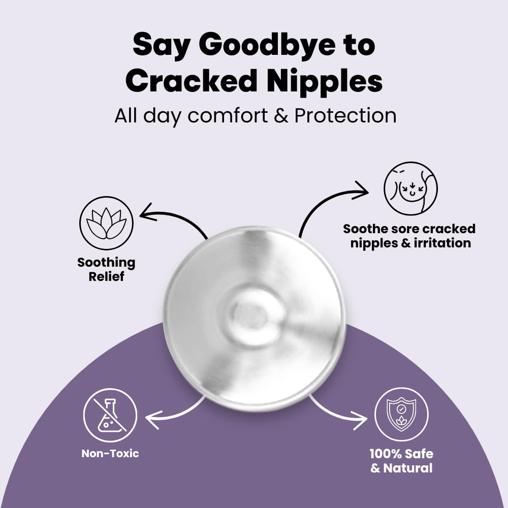 Early Care Original 999 Silver Nursing Cups - Nipple Shields for Nursing -Silver Nipple Covers for Newborn Essentials - Breastfeeding Essentials -Regular Size