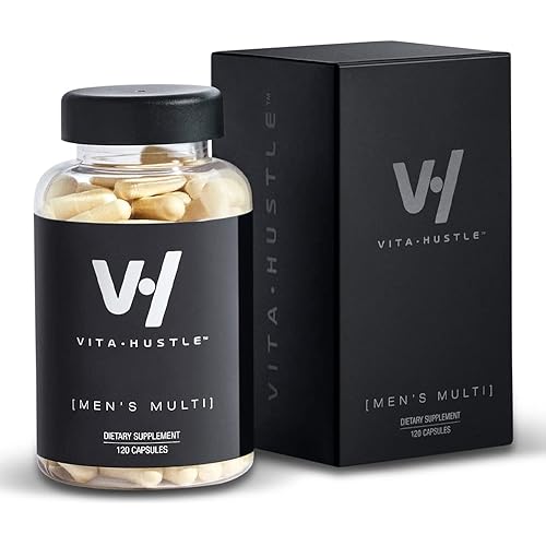 VitaHustle Mens Performance Multivitamins - Kevin Hart Supplements, 23 Vitamins & Minerals for Energy, Recovery, Muscle Growth, Athletes, Bodybuilders, Active Men (120 Count)