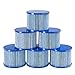 Arebos Poolfilter | 6X Filterkartuschen Spa Whirlpools | Antimikrobieller Filter | Blau