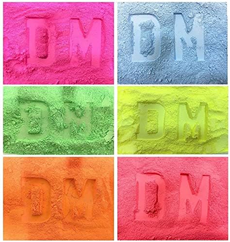POWDER PAINT 6 X 500GM FLUORESCENT ASSORTED MADE IN UK, 500 g (Pa...