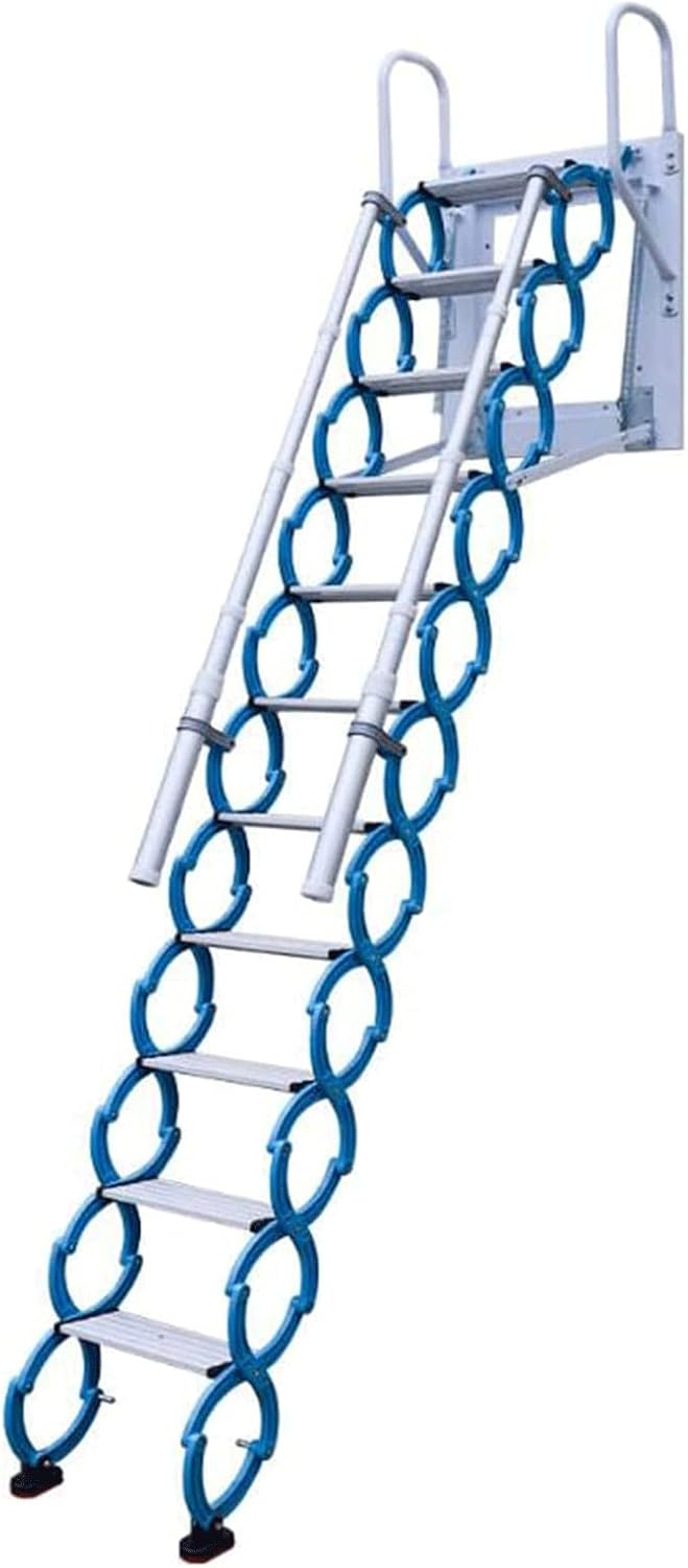 WallMounted Loft Ladder Alloy Attic Stairs Invisible Pull Down Attic