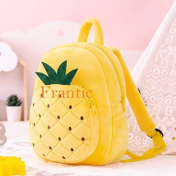 Image of Frantic Soft Cartoon Design Animal Velvet Plush School Backpack Bag For 2 To 5 Years Boys Girls Nursery Preschool Picnic Carry Travelling Bags (2-5 Years)