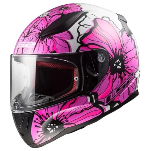 LS2, Casco Integral de Moto Rapid, Poppies, XS