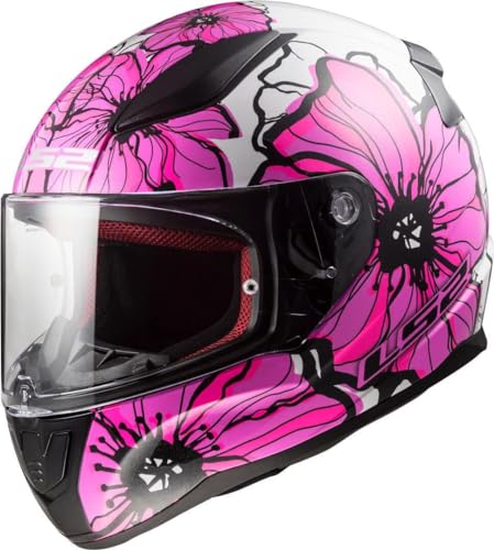 LS2, Casco Integral de Moto Rapid, Poppies, XS