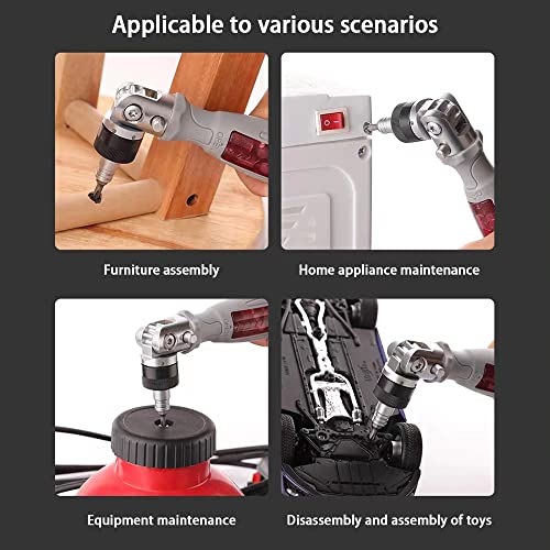 Indprod 11 In 1 Ratchet Screwdriver,Portable Multi-Purpose Screwdriver,With 1/4" S2 Double-Headed Phillips, Slotted, Square, Torx And Combo Bits,Magnetic Head,Adjustable Screwdriver Repair Tools #TOP7