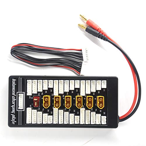 Padarsey XT60 Parallel Charging Board 2S-6S Lipo Battery Charger Plate with 4mm Bullet Banana...