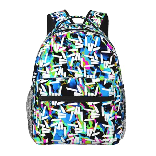 Mochila ligera para senderismo con impresión completa y correas ajustables