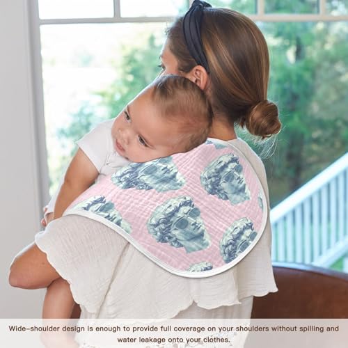 vvfelixl Baby Burp Cloths Statue of Davids Head Baby Newborn Cotton Burping Cloths Set Babys Washcloths 4 Pack4