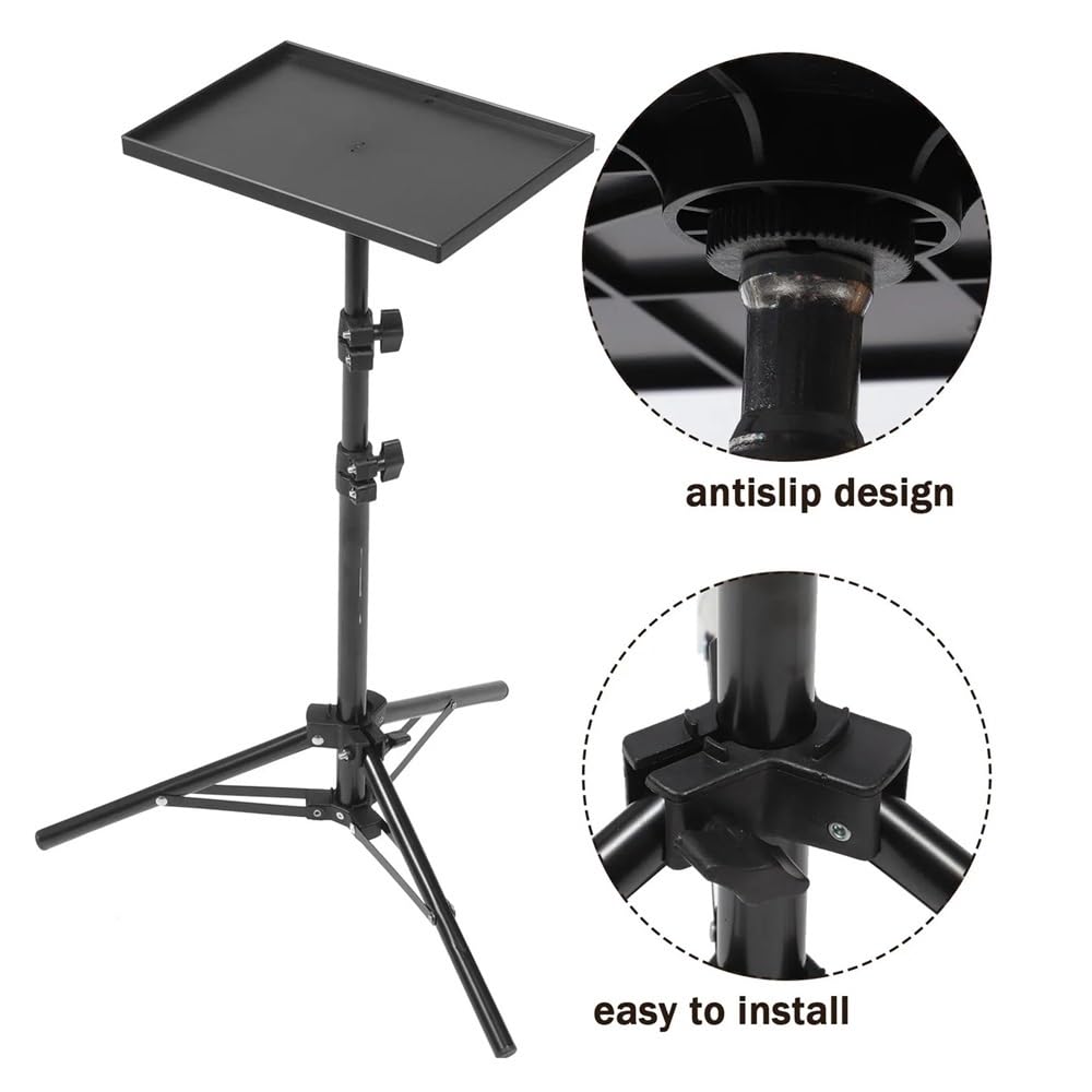 Vassoio treppiede per proiettore universale Supporto per scheda audio Supporto per piattaforma per laptop per fotocamera smartphone Asta telescopica in piedi Projector Mount Stand(Small)