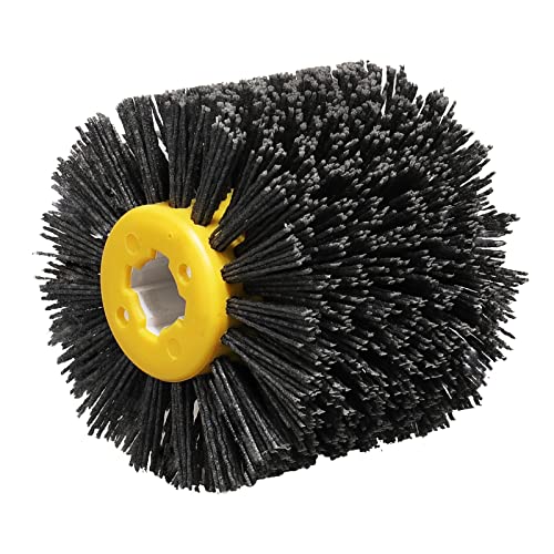 Shineboc Cepillo de nailon #80 para máquina de satinado, color negro Cover