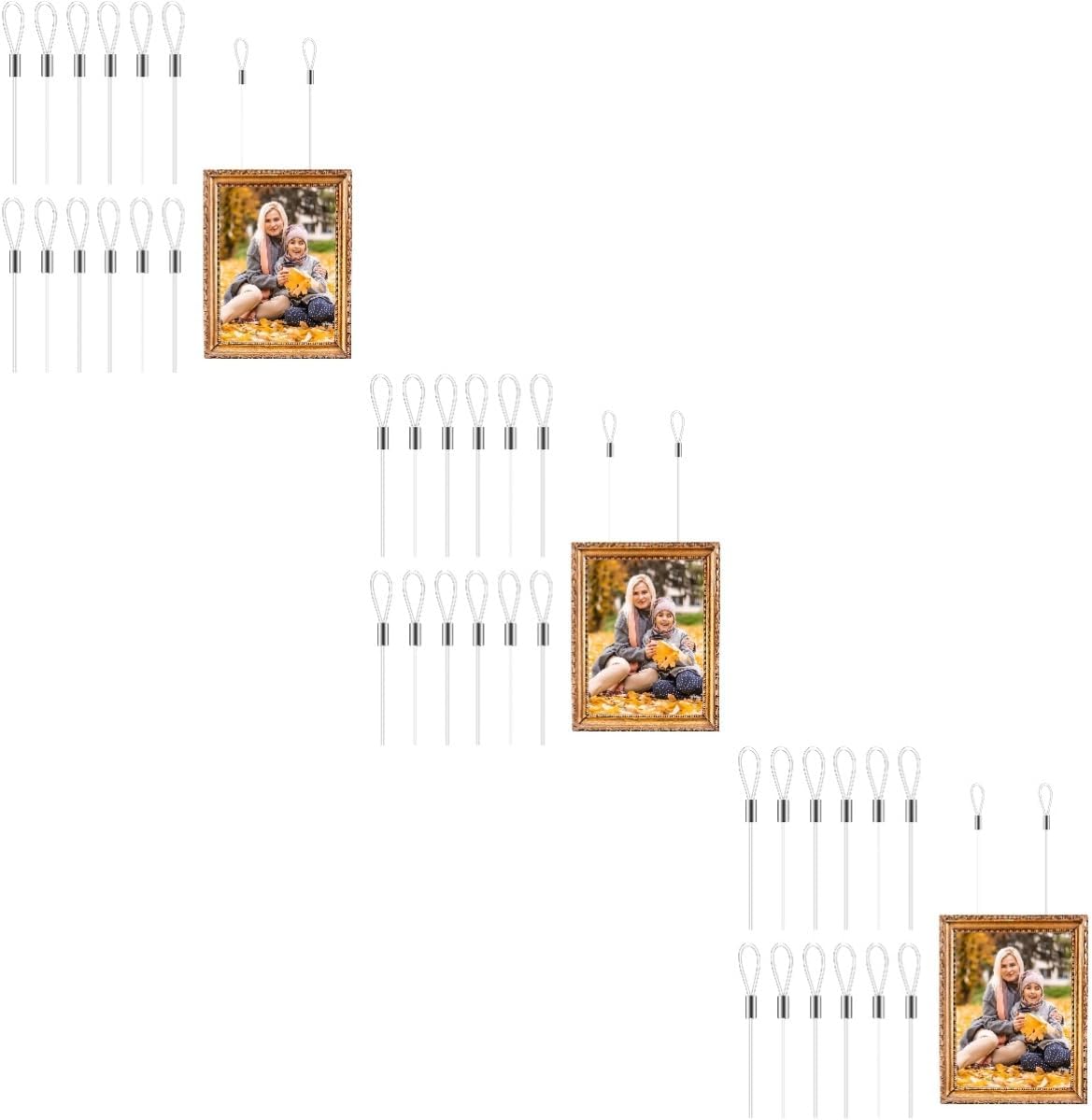 TEHAUX 36pcs Clear Hanging Wires Heavy Duty Picture Hanging Cord for Use Easy Setup for Frames Ornaments and Clothes Robust and