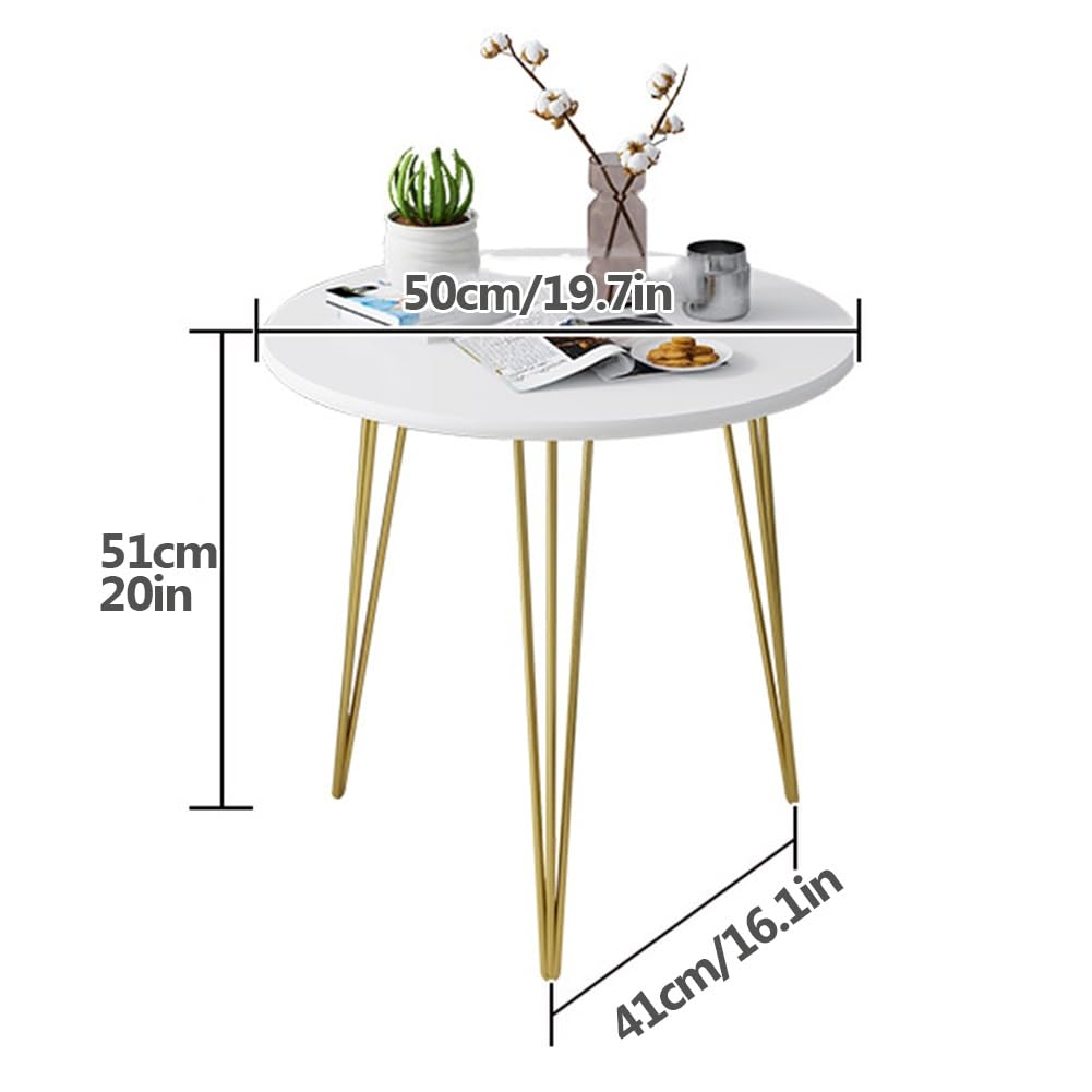 Nordic bijzettafel, roze, 40/50/60cm ronde houten tafel, kleine salontafel voor laptop en snacks, vrijetijdstafel voor balkon, woonkamer en slaapkamer (afmetingen: 50 * 50 * 30cm, kleur: ro