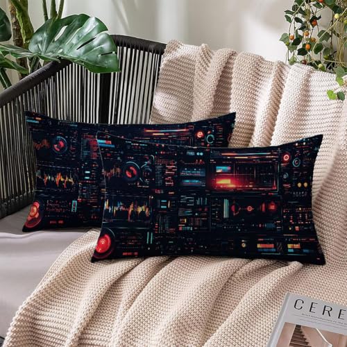 Housses de coussin en lin imperméable 70x40cm de qualité supérieure - 3