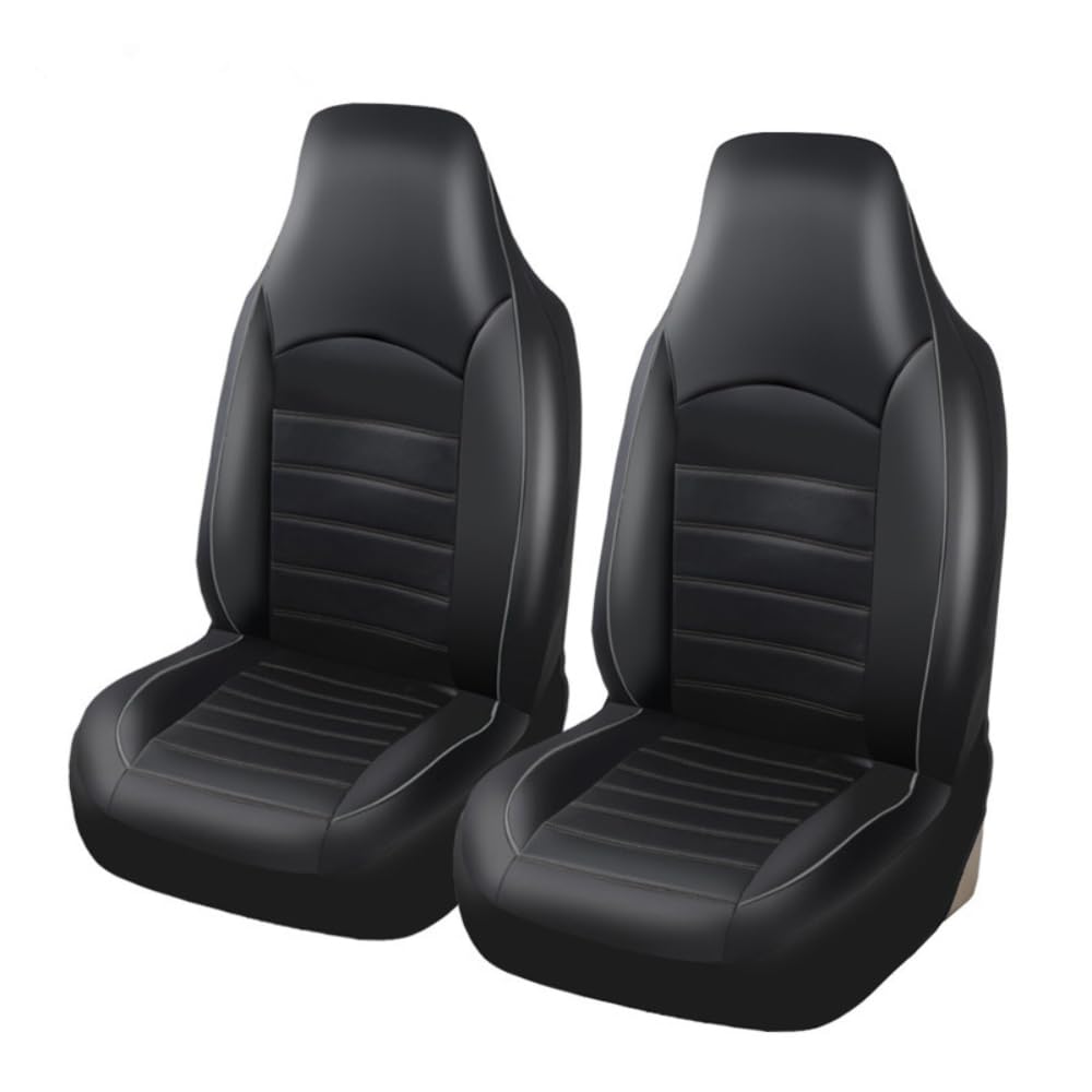 Auto PU-lederen hoezen voor achterbank, Voor Lynk & Co 06 New Energy-stoel Full Surround Waterdichte antislip ademende beschermers Accessoires,A/Black Grey-2PCS