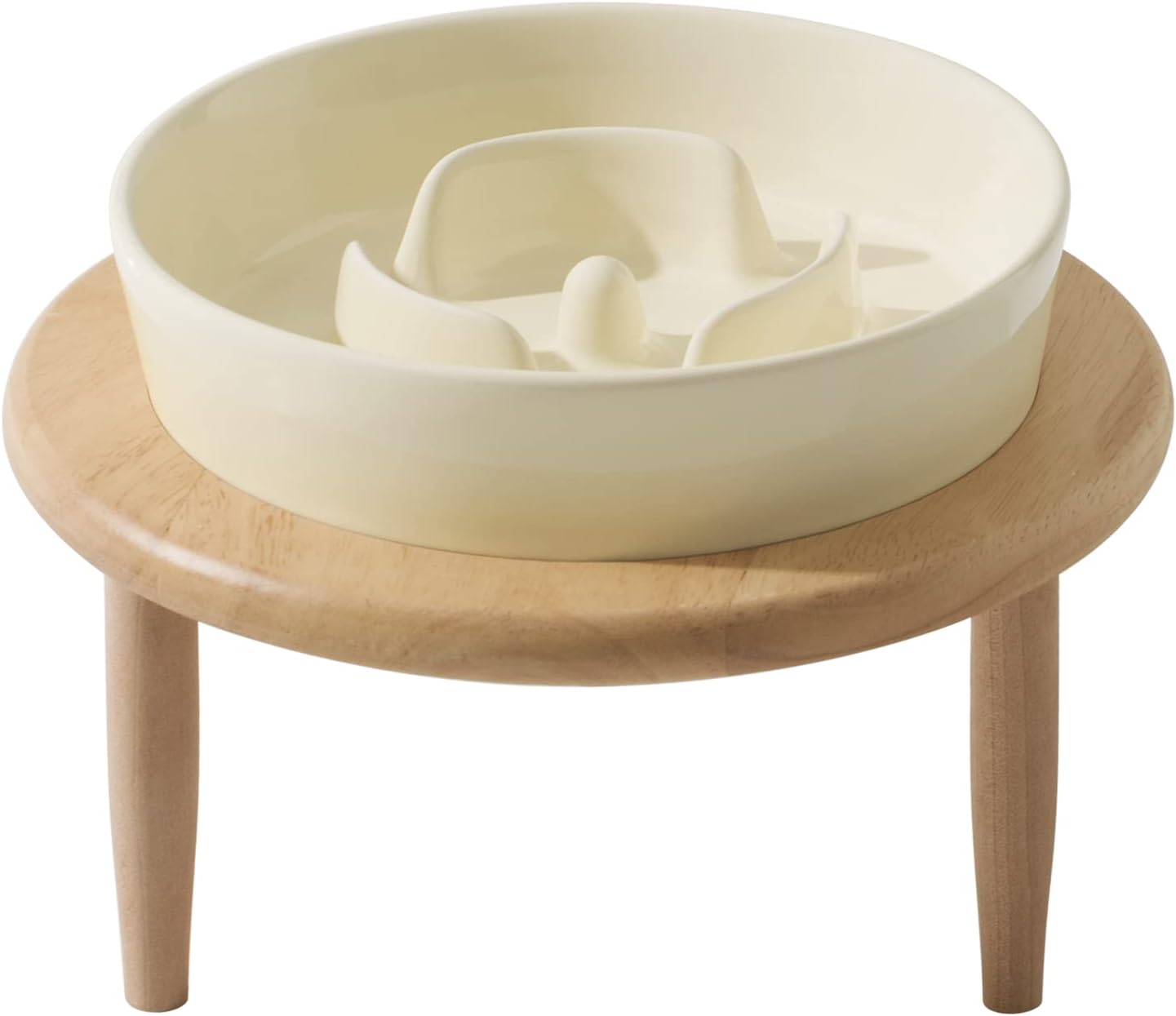 Havniva Ceramic Slow Dog Feeder Bowl for Small Dog, Slow