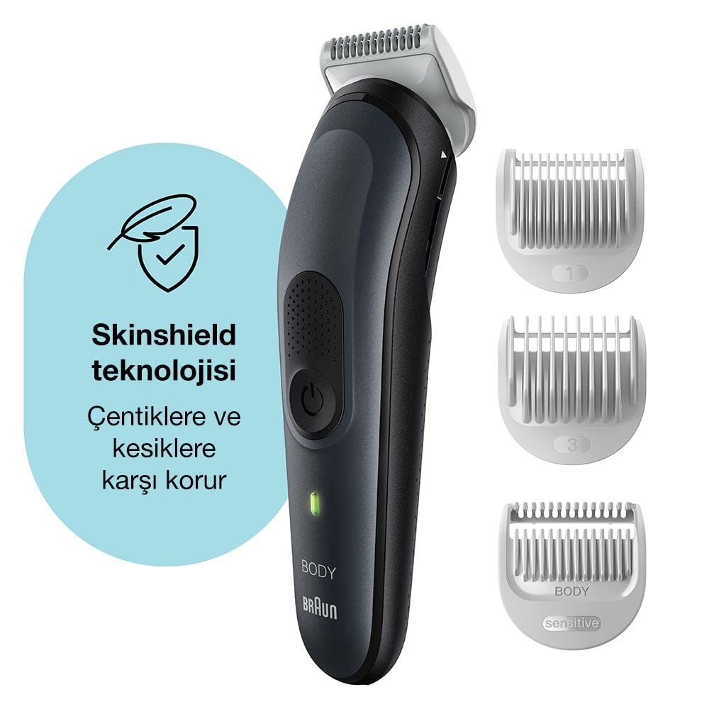 BRAUN Cortapelos para Hombre, Trimmer, Caja CEEMEA, Negro, Hombres