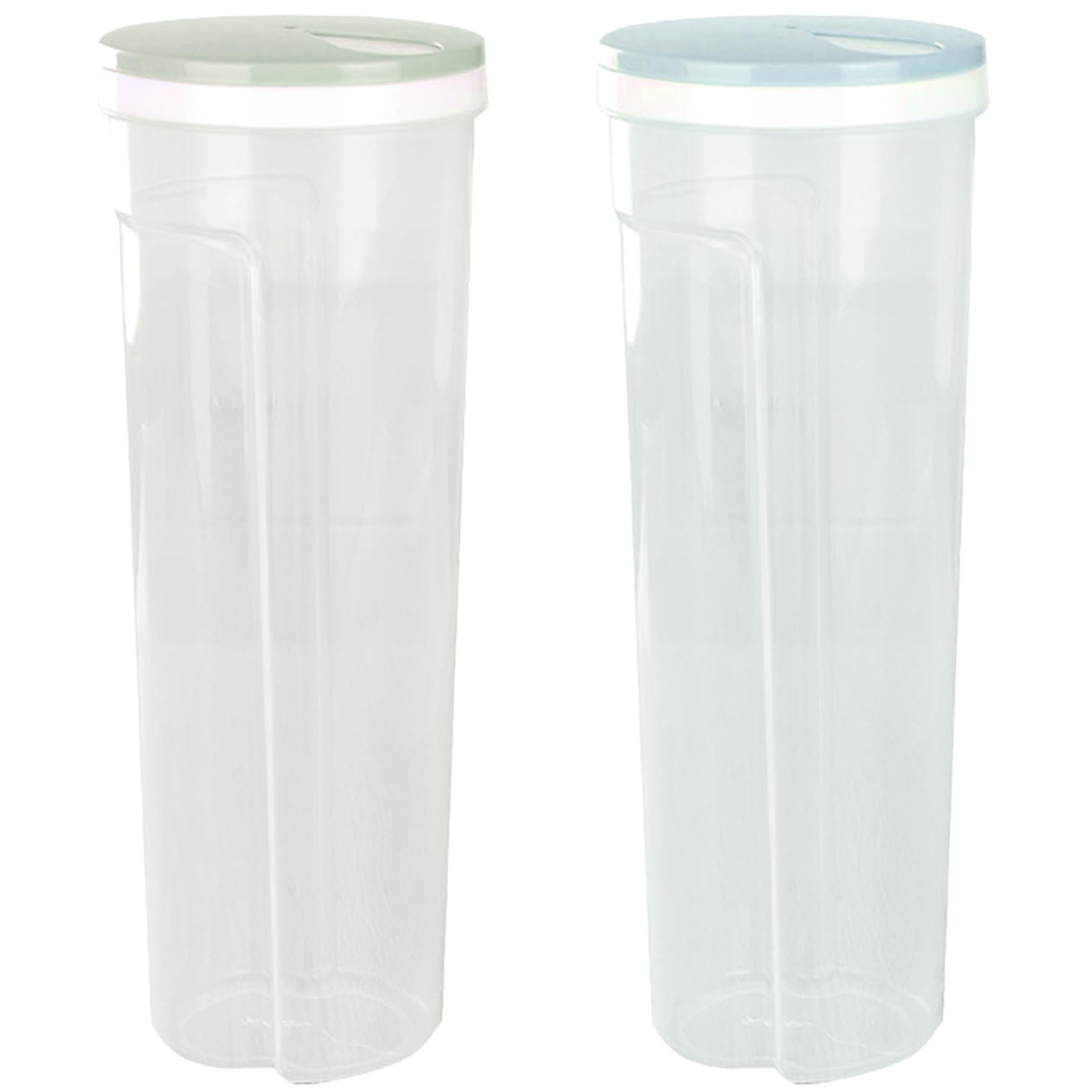 Cunlvyyds Spaghetti Container Storage, 2PCS Clear Round Pasta Container, Large Capacity Spaghetti Noodle with Leakproof Rotating Lid, Plastic Pasta Holder for Kitchen