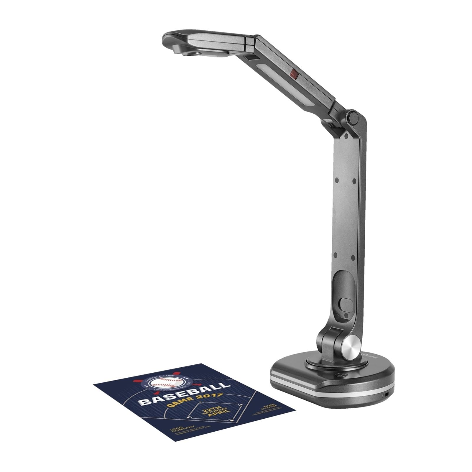 Document Scanner, V500S USB 2-in-1 Document Camera & Book Scanner Webcam with Auto 8M A3 Scanning Size LED Light for Mac Windows