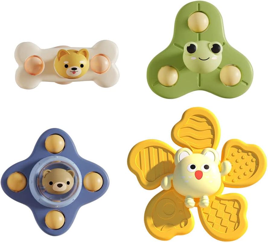 4PCS Suction Cup Spinner Toys Baby Fidget Spinner for Stress Relief, Office Desk