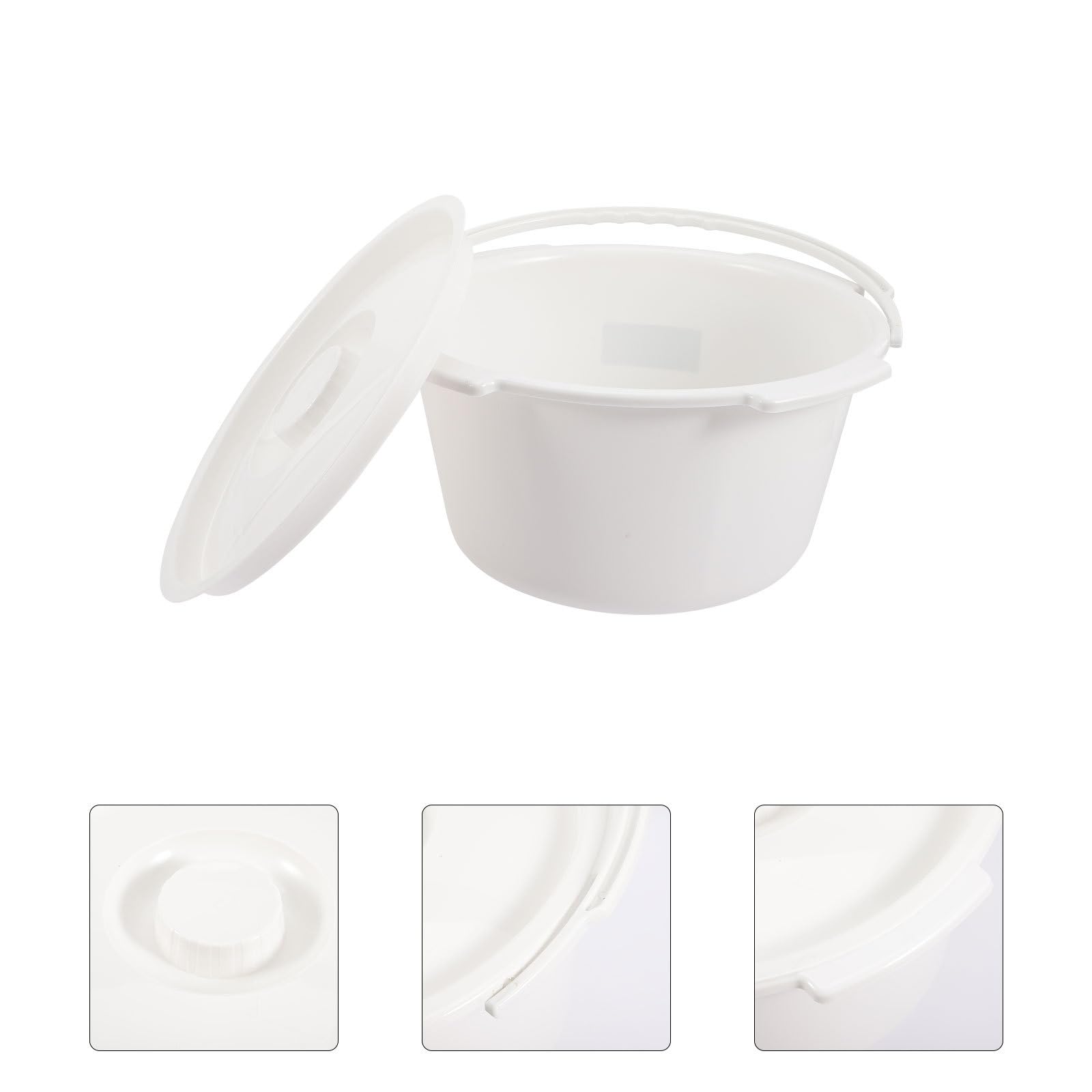Cubo para Silla Orinal Mayores con Tapa, Cubo de Orina Grueso de Pp para Ancianos y Discapacitados, Práctico y Resistente para Uso en Hospital y Cama