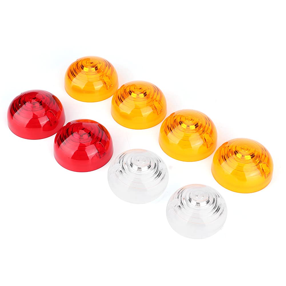Aramox 8 Pezzi Kit Lenti per Indicatore Luminoso, Giallo Bianco Rosso Indicatore di Coda Laterale Sostituzione Lente della Lampada per Serie 3/