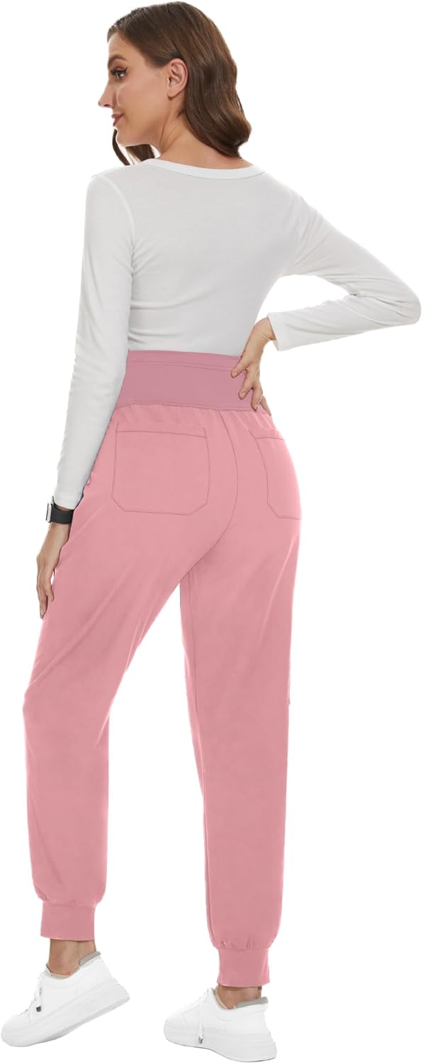 PACBREEZE Women's Maternity Scrubs with 6 Pockets, Workwear Maternity Jogger Scrubs Pregnancy Pants, S-XXL - Image 5