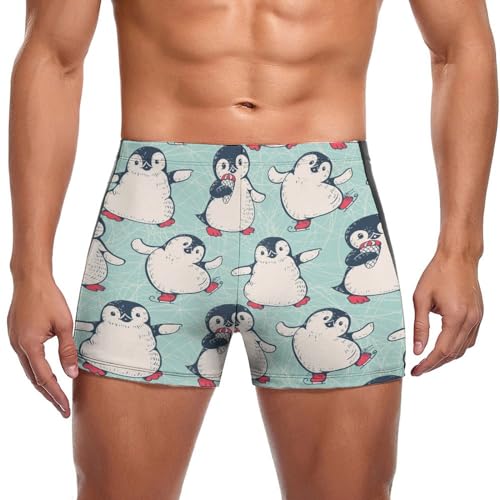 Boxer de bain pingouins homme stretch au séchage ultra rapide