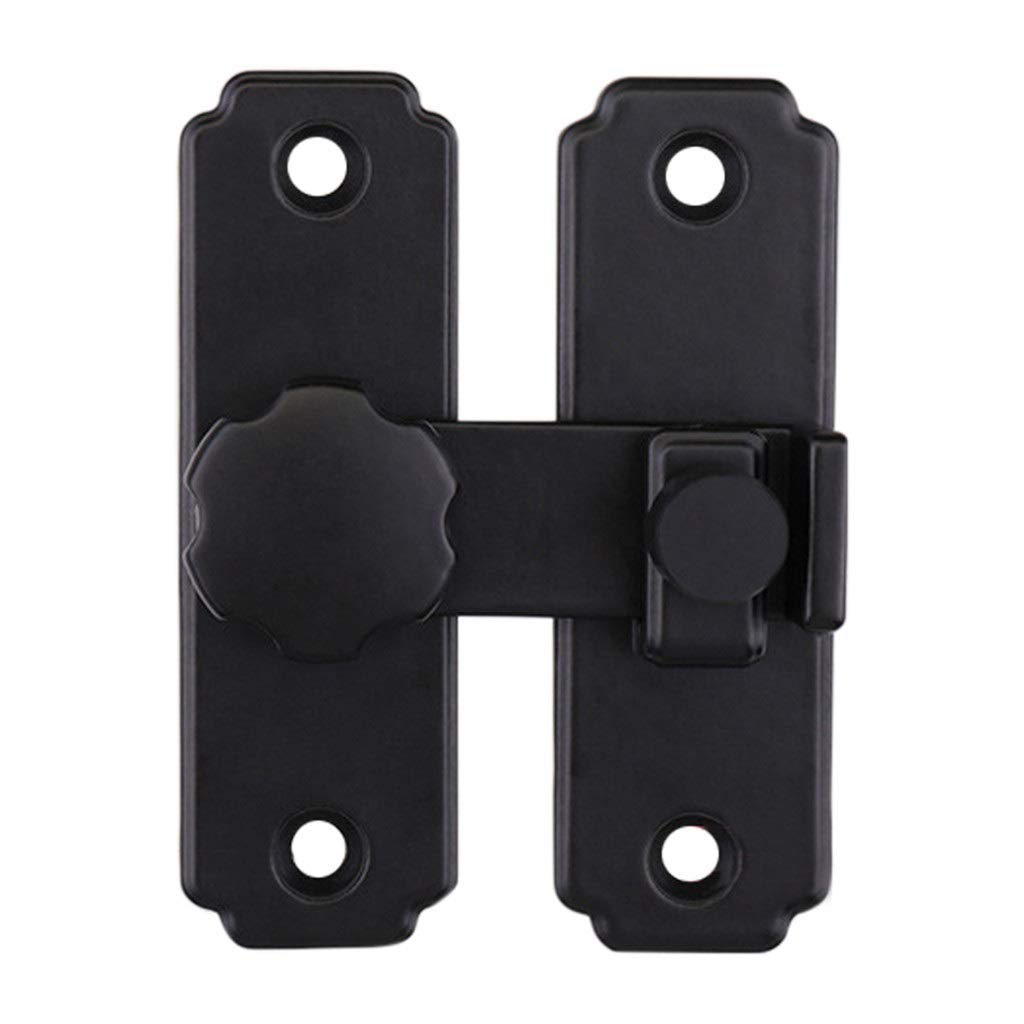 Samlng Black Stainless‑Steel 90‑180 Degree Hasp Buckle Latch Lock