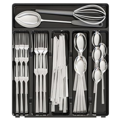 Range-couverts pour tiroirs extensible en boîte de rangement de cuisine