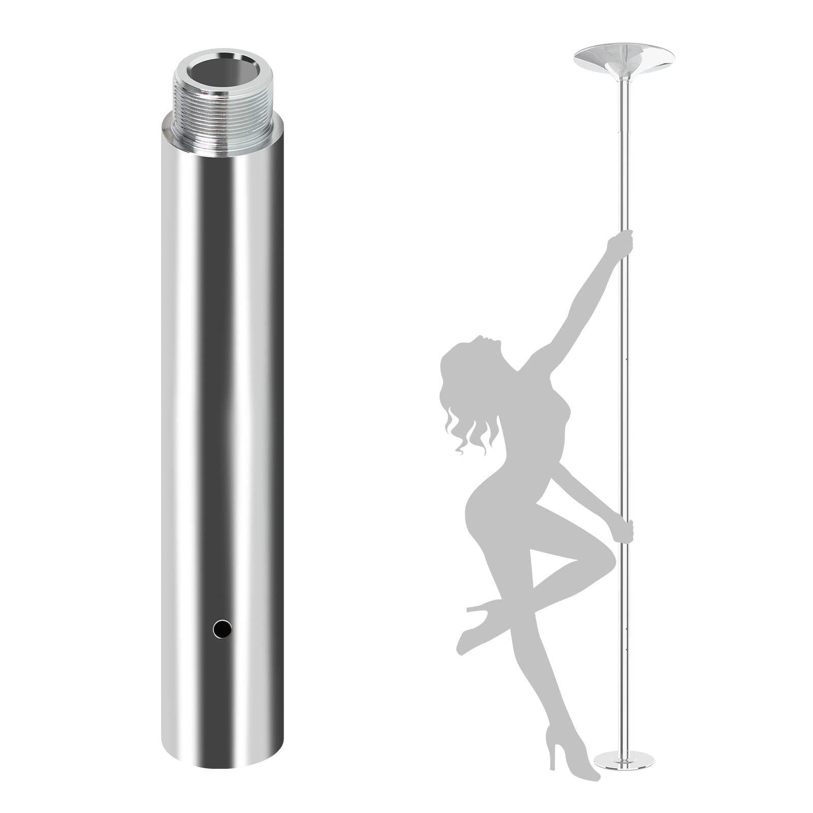 Leogreen 250mm Pole Dance Estensione, per barra da pole dance, con diametro da 45 mm, aggiungi altezza extra, Danzante Tubo Accessori