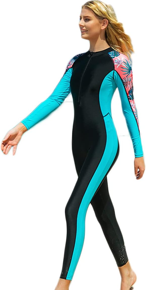 Akaeys Women's Full Body Swimsuit Rash Guard One Piece Long Sleeve Long Leg Swimwear with UV Sun Protection - Image 2