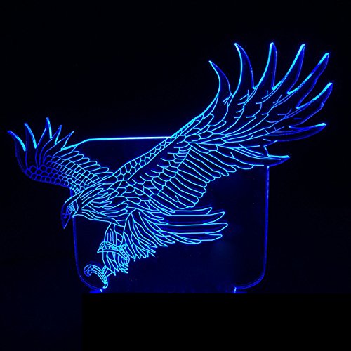3D Aquila Luce Notturna 16 Colori Mutevoli