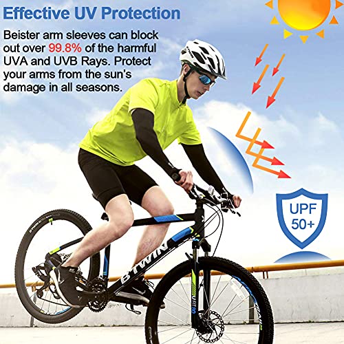 Beister 6/3 Pairs Uv Protection Cooling Arm Sleeves For Women Men, Long Sunblock Protective Cycling Arm Cover #TOP1